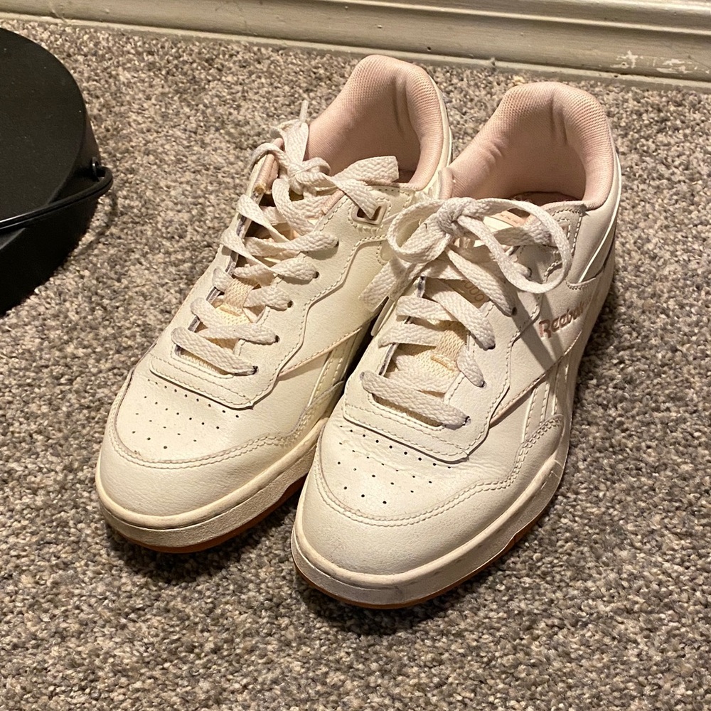 Reebok Off-White Lace-Up Sneakers